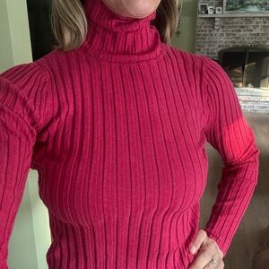 Athleta Ribbed Turtleneck Sweater - Pink
